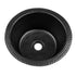 Hand Hammered 12 inch Essex Dual Mount Bar Circle Prep Sink - Matte Black